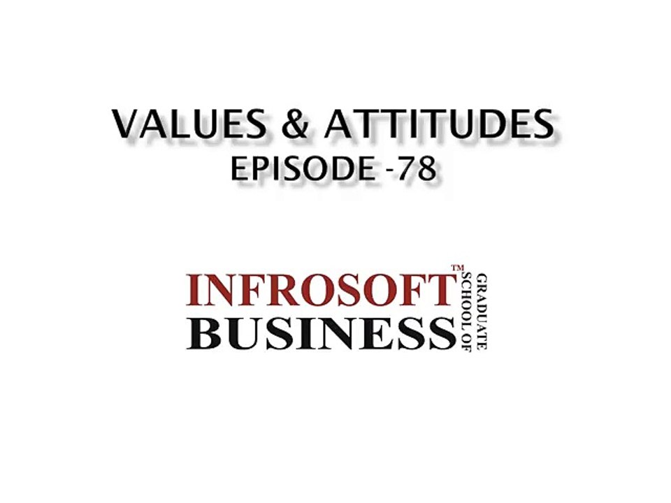 Episode 78 - Values & Attitudes - Organizational Behaviours - Infrosoft School of Aptitude
