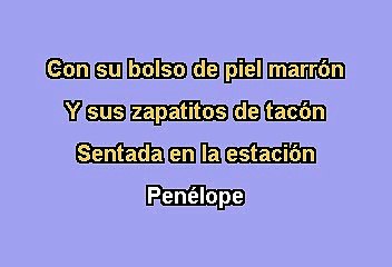 JOAN MANUEL SERRAT – PENELOPE (KARAOKE)