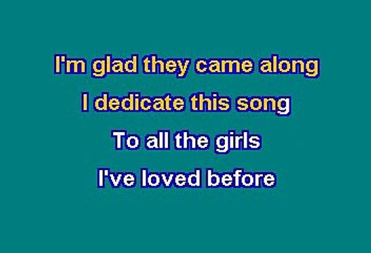 Julio Iglesias - To all the girls i've loved before (Con Willie Nelson) (Karaoke)