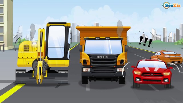 Diggers Cartoon and Truck Kids Animation | Construction Trucks & Vehicles Cartoons for children