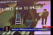 Surco: presuntos 'marcas' le arrebatan bolso a un transeúnte