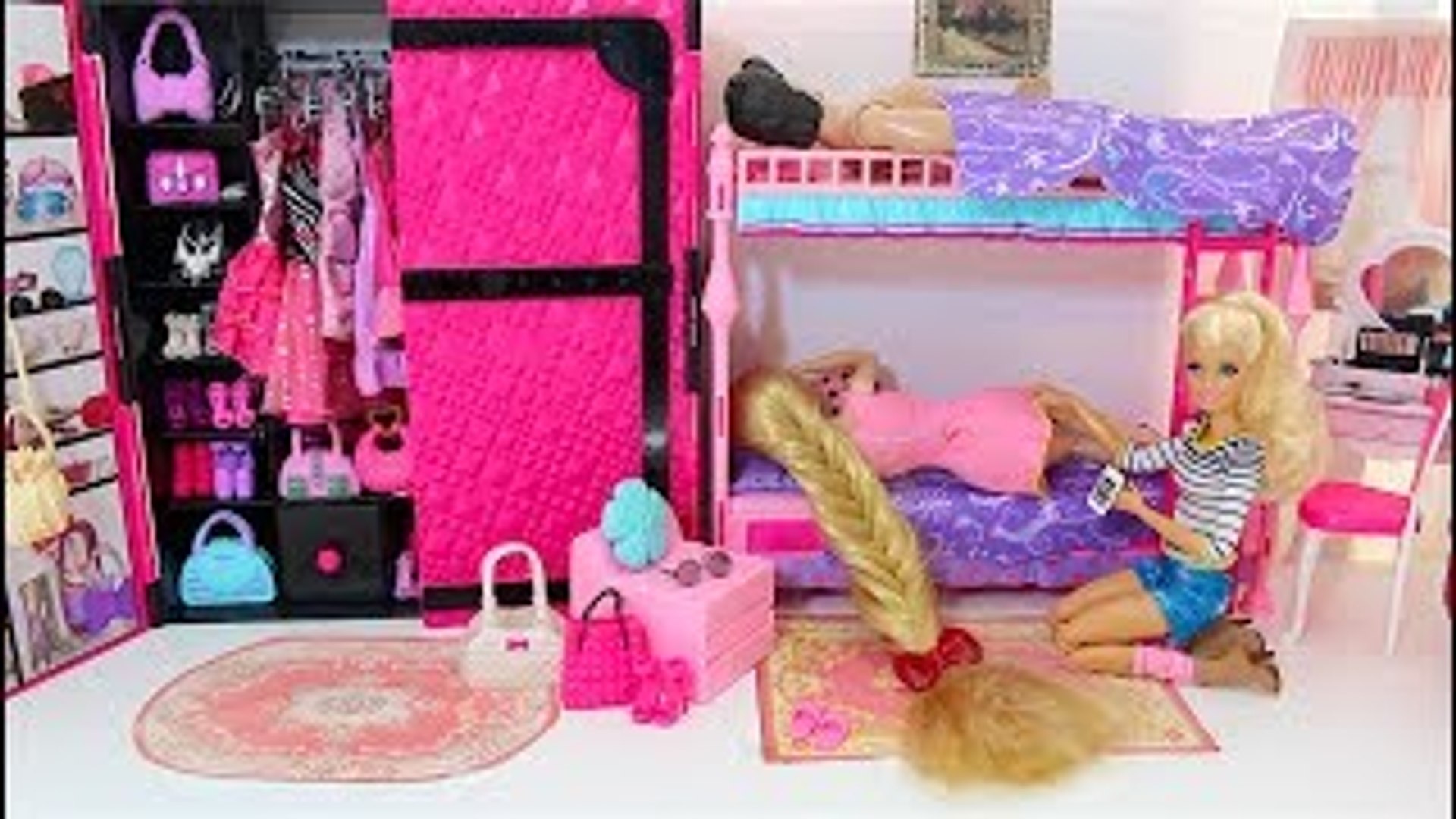 barbie doll house morning routine