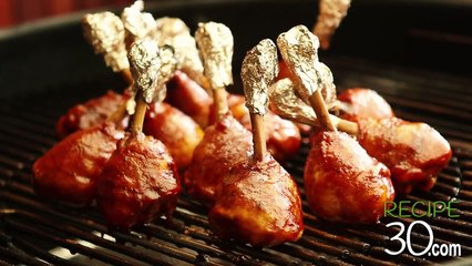Recipe30 - BBQ Chicken Lollypops with barbecue sauce