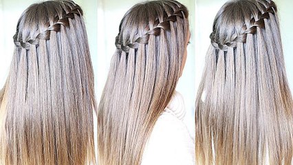 Easy Hairstyle Tutorial Waterfall Braid