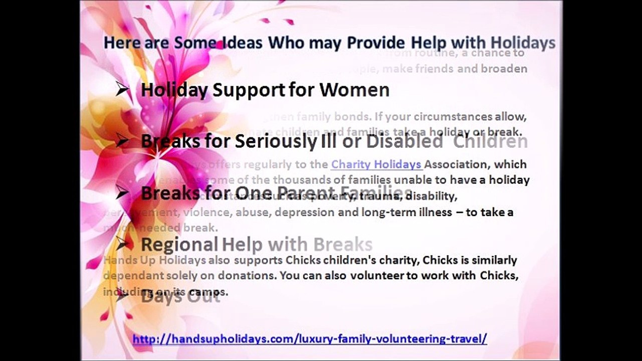 Charity Holidays for Families
