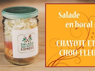Salade en bocal : chayote et chou-fleur