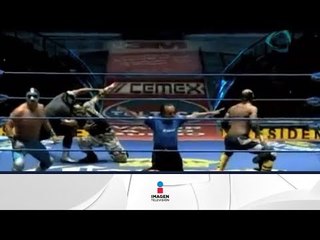 Hombre Bala Jr., Super Halcón Jr. y Angel Azteca Jr. vs. Super Comando, Artillero y Inquisidor