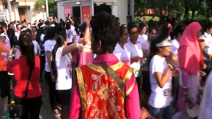 Fight against breast cancer - women running for cause