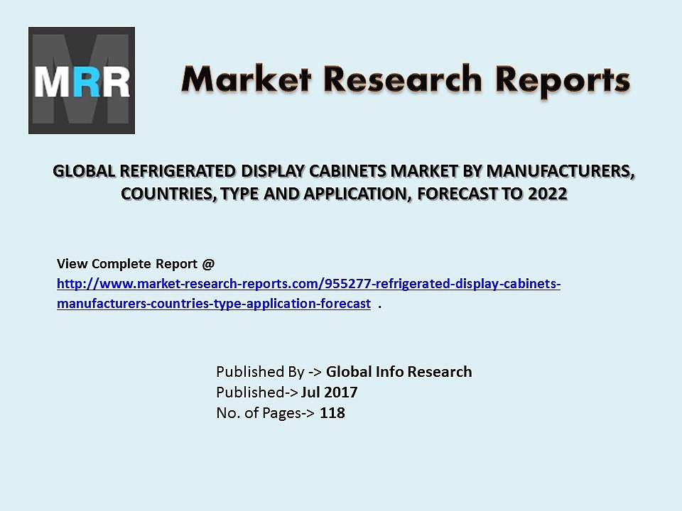 Refrigerated Display Cabinets Market Revenue by Industry, Trend, Key Regions, Development and Forecasts to 2022