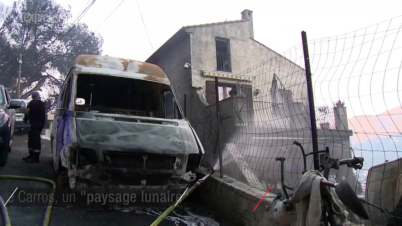 Après l’incendie, le paysage lunaire de Carros, près de Nice
