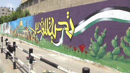 Duvar Resimleriyle Kudüs ve Mescid-i Aksa'ya Destek Mesajı