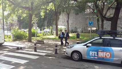 Lutgen et Chastel arrivent au Parlement wallon