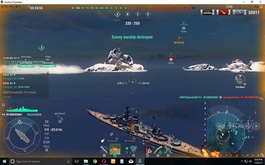World Of Warships -T7 GNEISENAU,German Battleship, First Blood,7xCitadel,3Xkills,16X planes