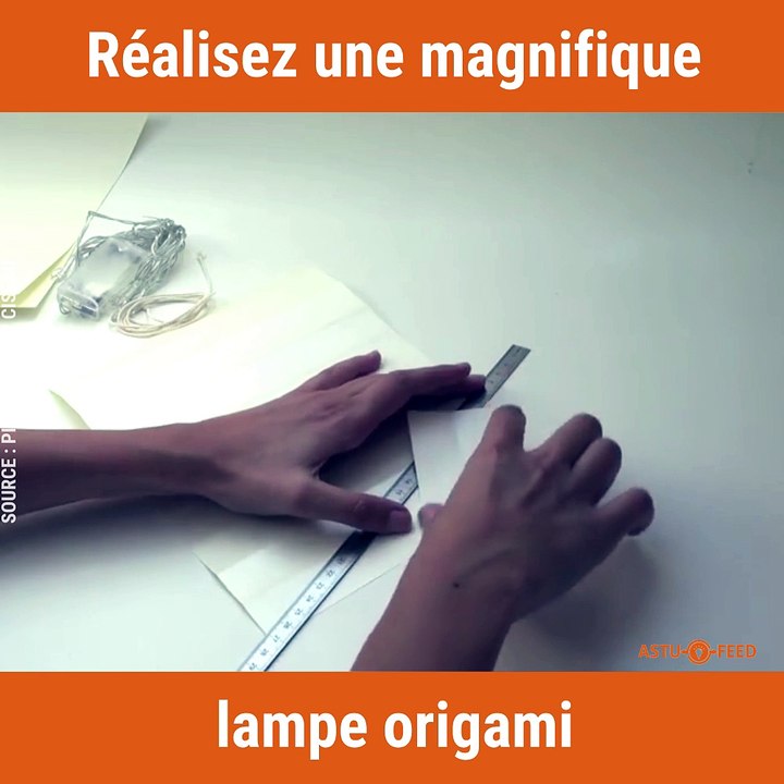 Réalisez une magnifique lampe origami