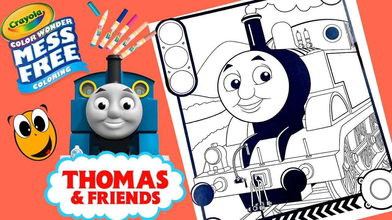 Crayola Coloring Thomas the train Crayola Mess Free Thomas the Tank Engine Coloring Page SHOUTOUT