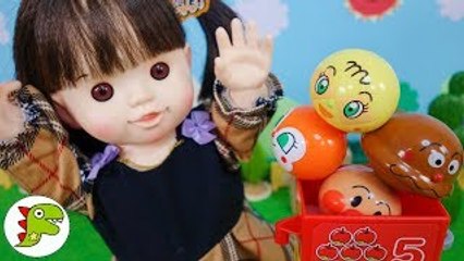 ぽぽちゃん アニメおもちゃ 列車でアンパンマンたちの顔を運ぼう❤The Finger Family トイキッズ アニメ Toy Kids anpanman