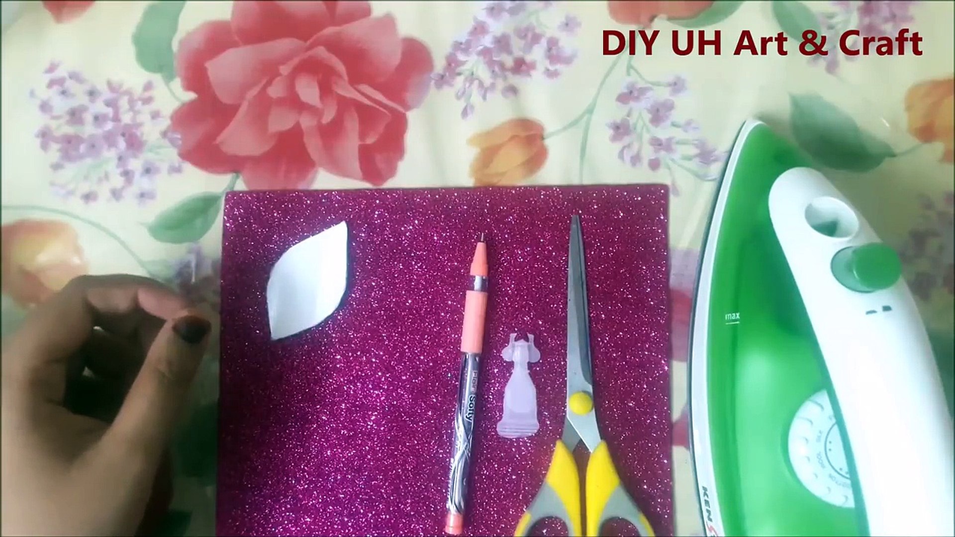 DIY Glitter Foam Flower Making For Home Decorations, Glitter Foam Sheet  Crafts Idea