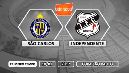 Sao Carlos 3x2 Independente - 10/01/2017 - Copa São Paulo de Juniores - PRIMEIRO TEMPO
