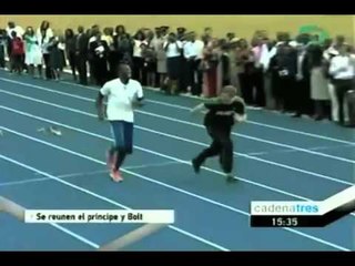 El príncipe Enrique compite contra Usain Bolt