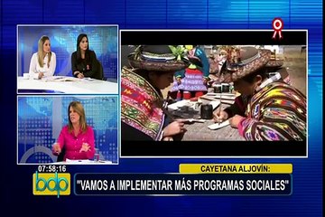 Cayetana Aljovín: "Se ampliarán programas sociales que tengan evaluación de impacto positivo"