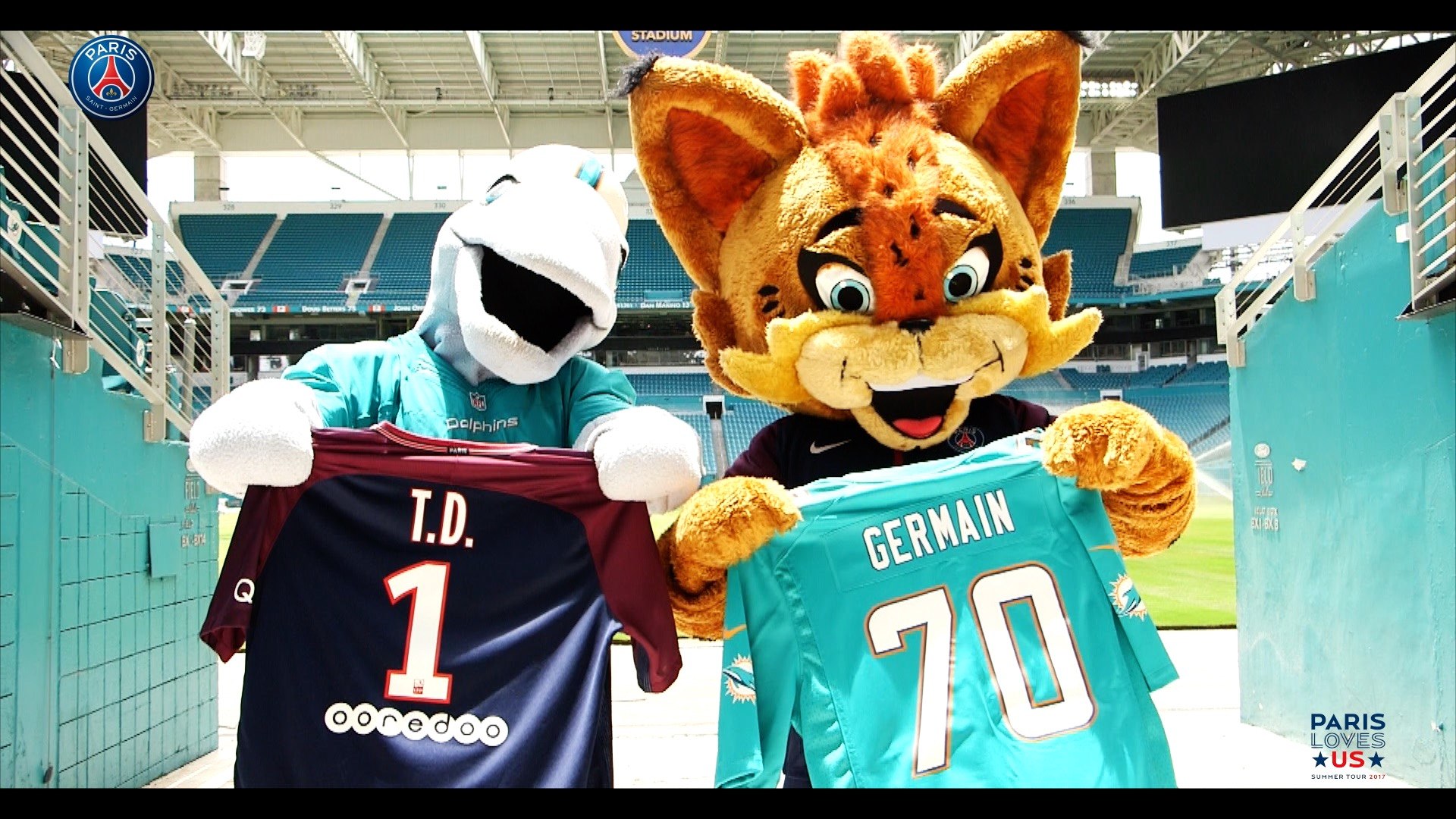 ⁣Germain meets Miami Dolphins