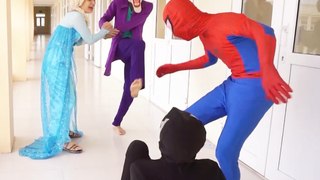 # funny video:SuperHeroesIRL,Joker & Venom's greed - Hulk rescues Frozen Elsa & Spiderman