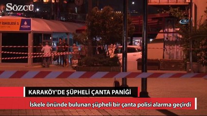 Karaköy'de şüpheli çanta paniği