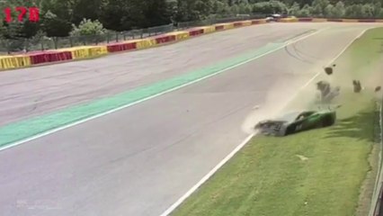 Blancpain Gt Series Spa 2017 Test Keilwitz Huge Crash