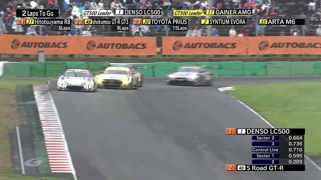 Super Gt Sugo 2017 Final Lap  Leaders Epic Battle Win