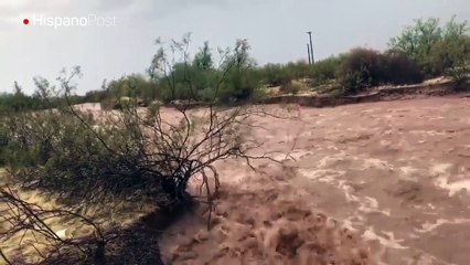 Lluvias en Arizona dejan imágenes dignas de los monzones de la India