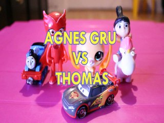 Télécharger la video: AGNES GRU VS THOMAS & FRIENDS MAGIC MOTION OWLETTE PJ MASKS LIGHTENING MCQUEEN Toys BABY Videos, DESPICABLE ME 3 , THE L