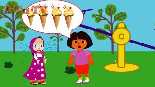 Masha and Dora eat Ice cream with the Pj Mask ♥ #Pj Masks #Funny Story #Rainbow Rhymes