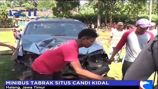 Supir Ngantuk, Sebuah Mobil Tabrak Situs Candi Kidal di Malang Jawa Timur