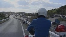 【JAPANESE POLICE】Regulate traffic violations motorcycle police officer（150km/hの白バイ取締り）