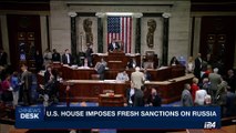 i24NEWS DESK | U.S house imposes fresh sanctions on Russia | Tuesday, July 25th 2017