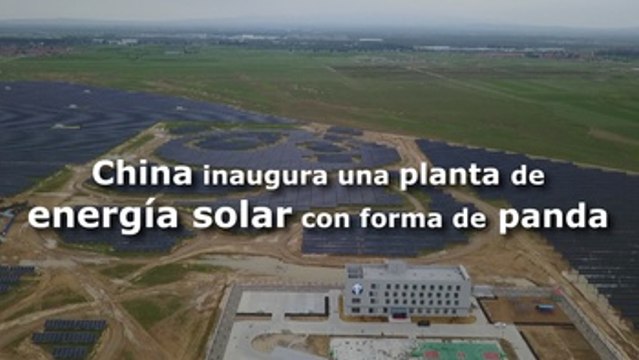 China y PNUD inauguran una planta de energía solar con forma de oso panda
