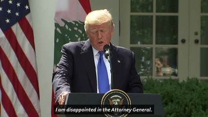 Trump 'disappointed' in Attorney General Jeff Sessions