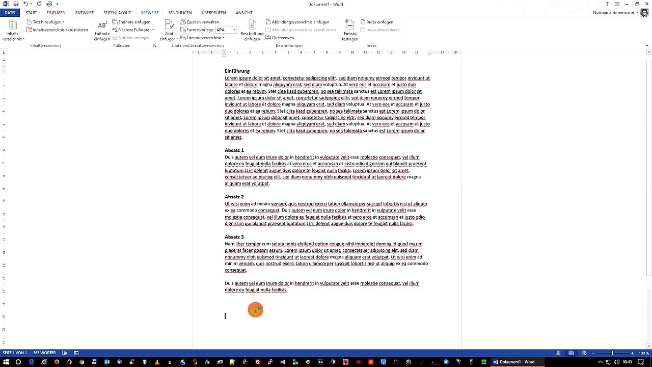 Word basics - Inhaltsverzeichnis erstellen