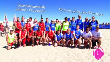 (Beach Rugby) Match de gala entre l'équipe d'O'Connor et la patrouille de France