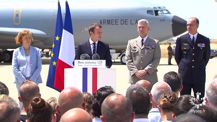 Discours d'Emmanuel Macron sur la base militaire d'Istres