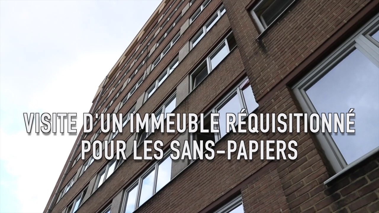 Bruxelles | Visite d'un imeuble réquisitionné pour les sans-papiers