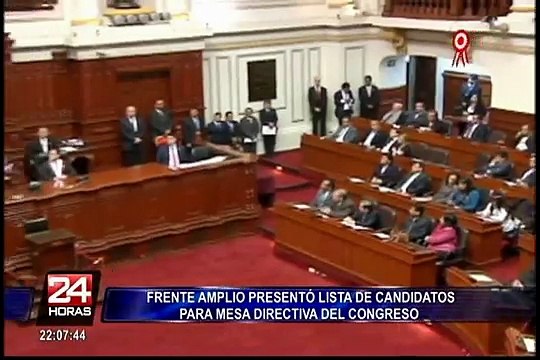 Presentan lista multipartidaria para Mesa Directiva del Congreso