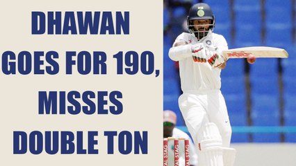 India vs Sri Lanka Galle test : Shikhar Dhawan misses on double ton, goes for 190 | Oneindia News