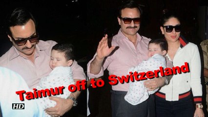 Taimur flies to Switzerland with Saif & Kareena