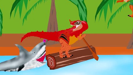 Funny Dinosaurs for Children 2017 - Dinosaurs Cartoons for Kids 2017 - Dinosaurs VS Shark 2