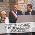 Emmanuel Macron rend hommage au Père Hamel à Saint-Étienne-du-Rouvray