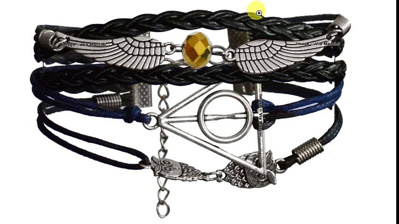 Deathly Hallows & Snitch Multiband Bracelet For Unisex