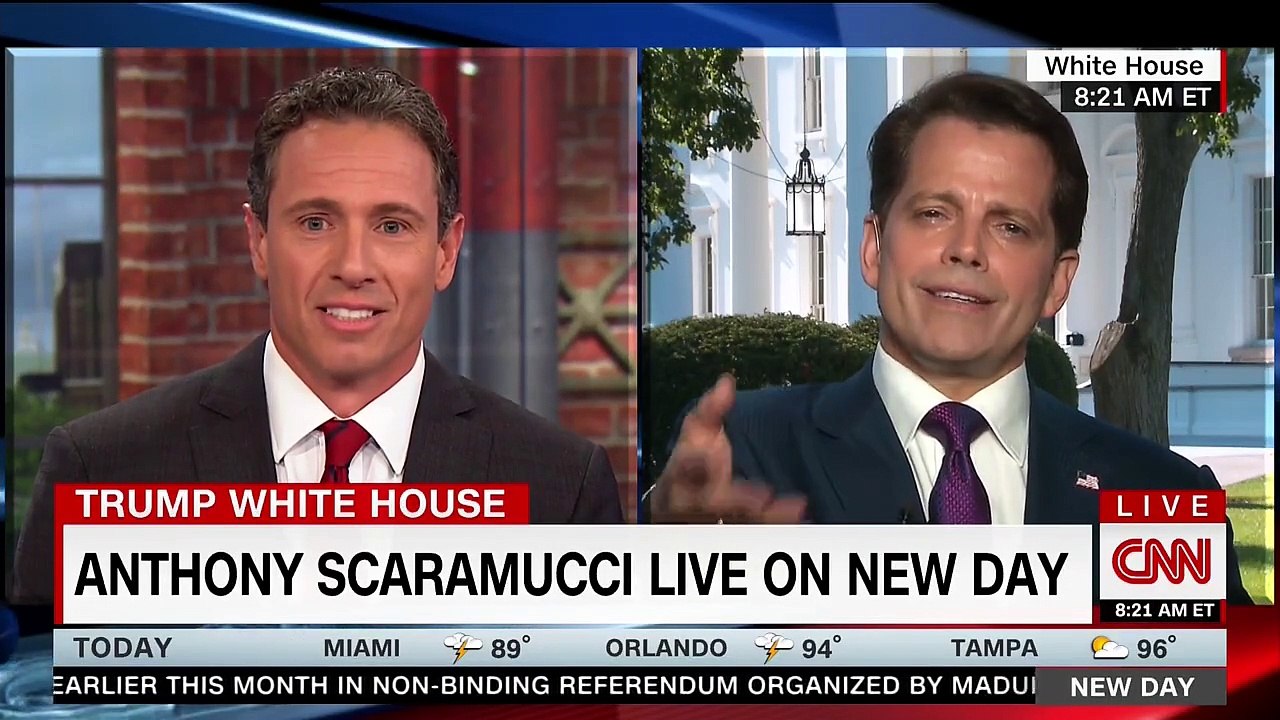 "Being an italian I would hug you": Weirdest Cuomo vs. Scaramucci interview ever