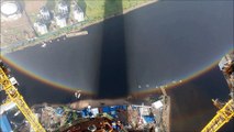 Circular Rainbow from Lakhta Center Skyscraper in St. Petersburg