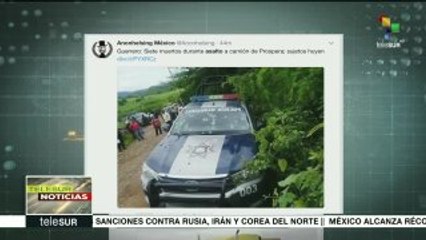 México: asalto a vehículo oficial deja 5 policías muertos en Guerrero